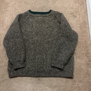 Hero Made In England Vintage Wool Nylon Cable Into Chunky Sweater Size Large